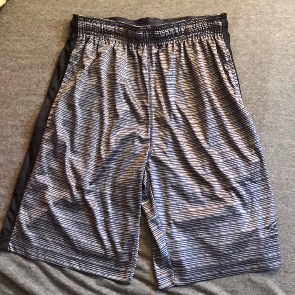 Men’s Grey Striped Basketball Shorts